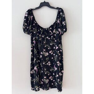 BP Ditsy black Floral Tie Front Minidress size 3X